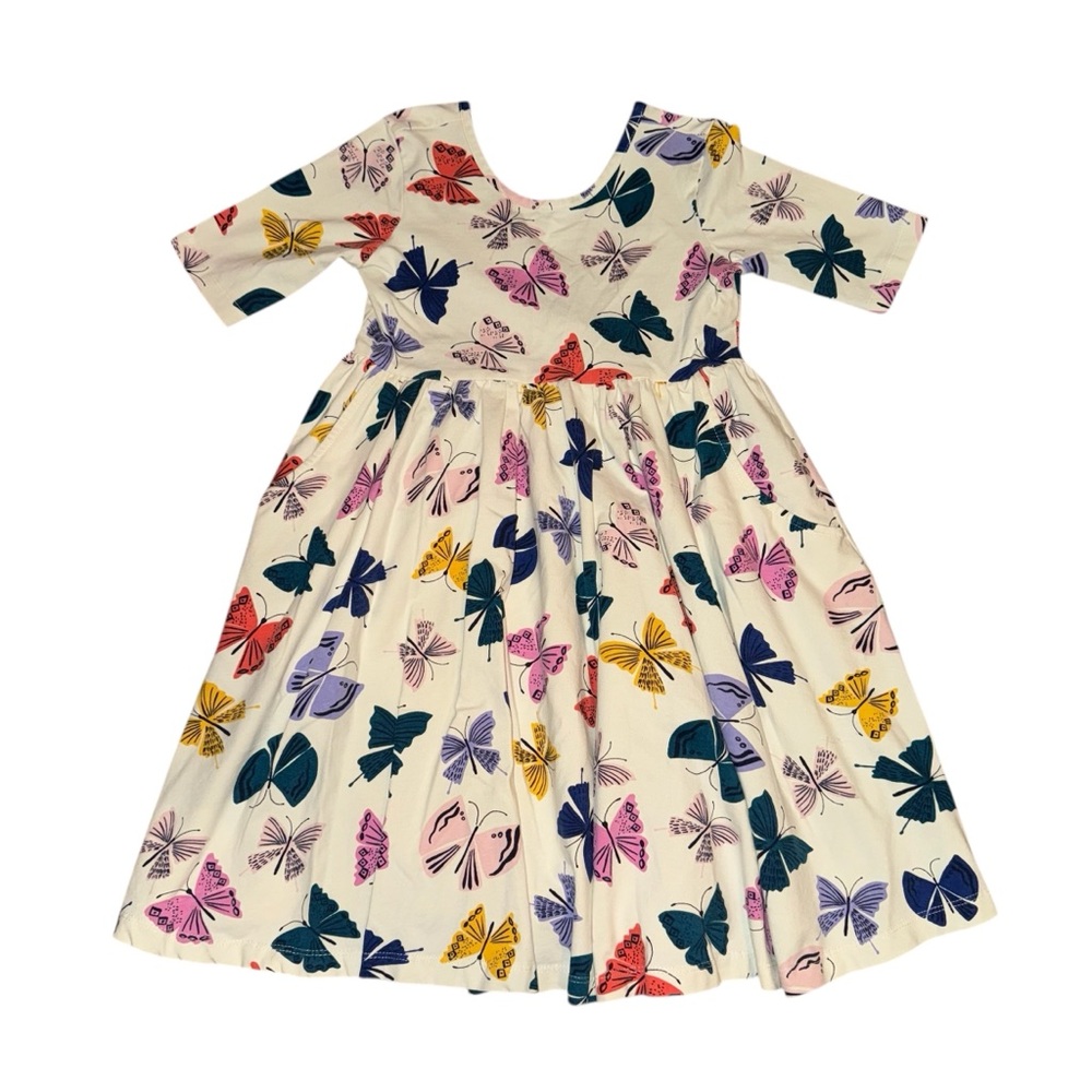 Hanna Andersson Multicolor Butterfly Skater Dress